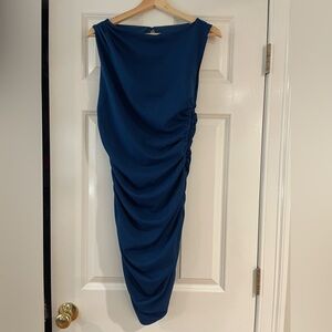 Abercrombie & Fitch Medium Dress Blue Ruched Short Mini EUC Party/New Years Eve